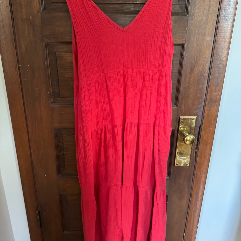 Marine Layer Corinne double cloth maxi dress size large